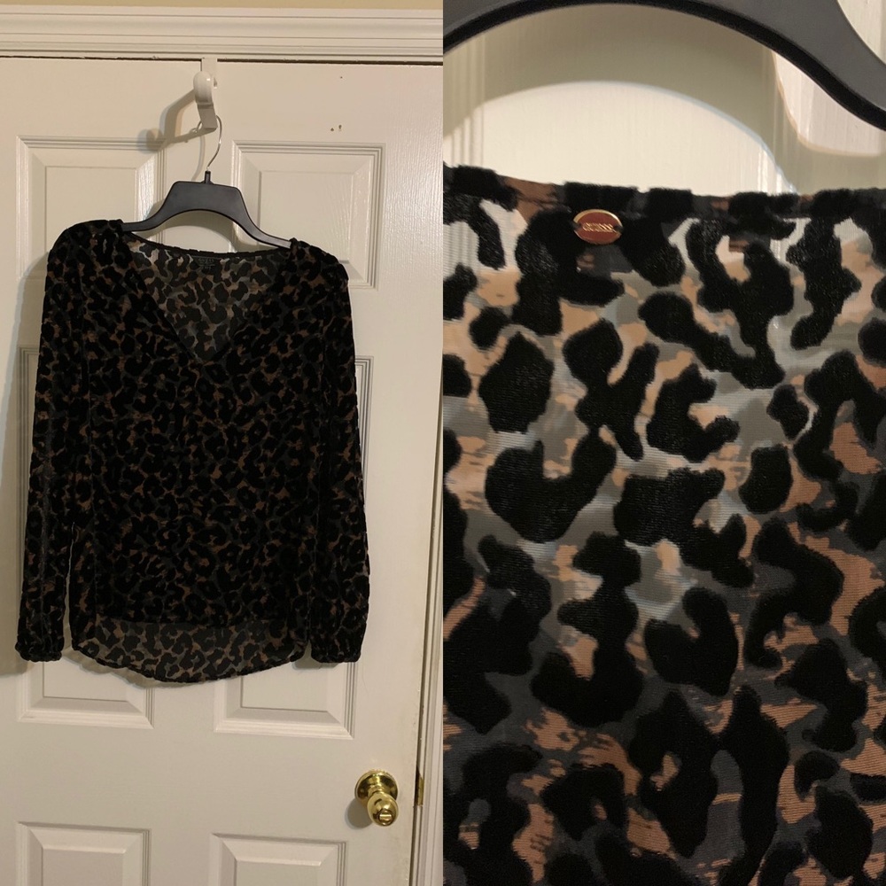Guess Velour/Sheer Top  size XS